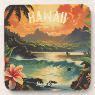 Porta-copo Vintage Hawaii Tropical Beach Viagem