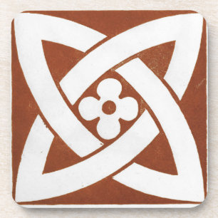 Porta-copo Vintage Irish Celtic Art Design Red