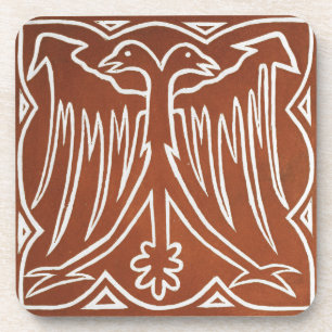 Porta-copo Vintage Irish Celtic Art Design Red Bird