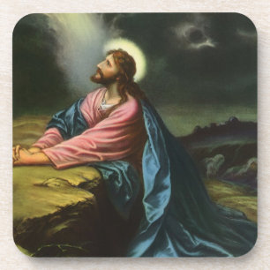 Porta-copo Vintage Jesus Cristo Rezando, Jardim de Gethsemane