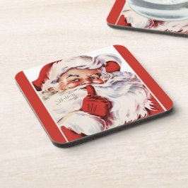 Porta-copo Vintage Jolly Old Papais noeis Shhh Red