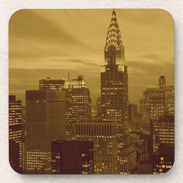 Porta-copo Vintage New York Manhattan (Frente)