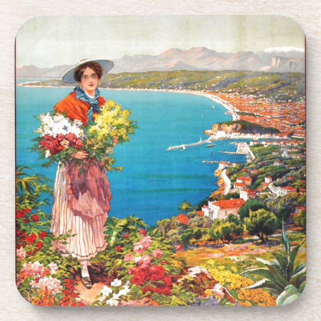 Porta-copo Vintage Nice Reine Cote D'Azur (Frente)