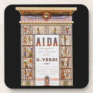 Porta-copo Vintage Opera Music, Aida egípcia de Verdi