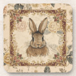 Porta-copo Vintage Rabbit,Cute Rabbit with Flowers Pattern<br><div class="desc">Vintage Rabbit, Cute Rabbit with Flowers Pattern</div>