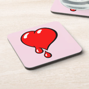 Porta-copo Vintage Red Bleeding Heart Pop Art Liberal