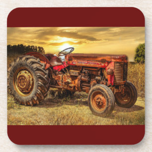 Porta-copo Vintage Red Fazenda Trator
