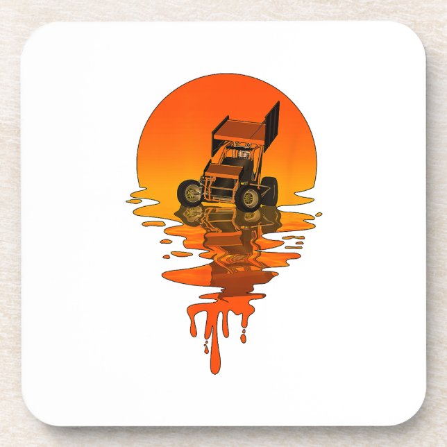 Porta-copo Vintage Retro Style Sprint Car (Frente)