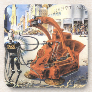 Porta-copo Vintage Science Ficting Futurística Guerra de Alie