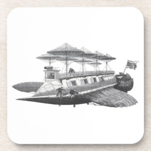 Porta-copo Vintage Science Fiction Steampunk Airship Eclipse