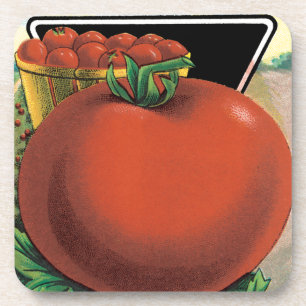 Porta-copo Vintage Seed Packet Label Art, Tomato Pomodoro