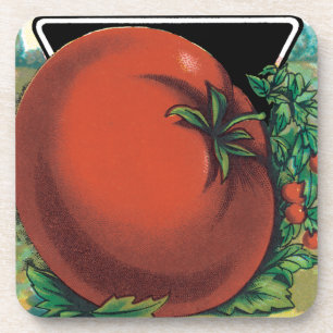 Porta-copo Vintage Seed Packet Label Art, Tomato Pomodoro