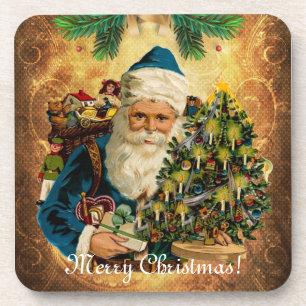 Porta-copo Vintage Style Rua Nicholas (Papai Noel) Natal