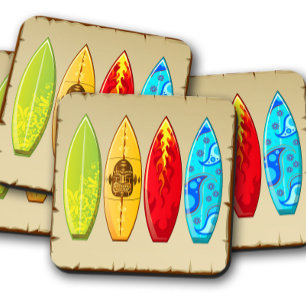 Porta-copo Vintage Surfboards Verão Conjunto de Surfboard R