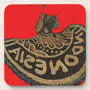 Porta-copo Vintage vetor de cópia retrô em bruto Indonésia Ha