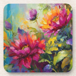 Porta-copo Vintage Vibrant Floral Duro Plástico