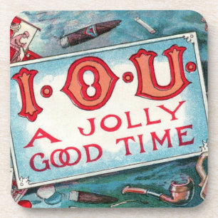 Porta-copo Vintage Vices Party, Jogo Bebendo Fumando