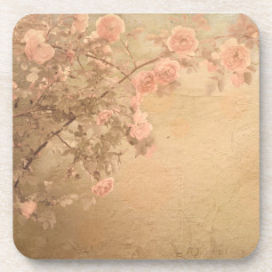Porta-copo Vintagem Dourada de ramificação de Rosa cor-de-ros
