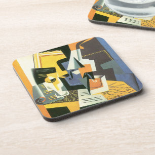 Porta-copo Violino e Copo de Juan Gris, Cubismo Vintage
