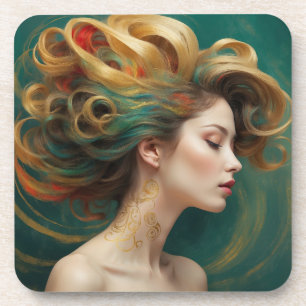 Porta-copo "Virelle" - Opulência nas ondas Emerald