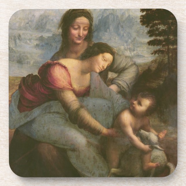 Porta-copo Virgin e criança com St Anne, c.1510 (Frente)