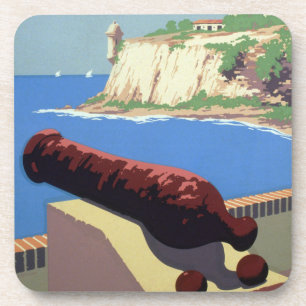 Porta-copo Visite a Fortaleza de El Morro, Porto Rico, Velho