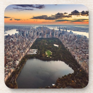 Porta-copo Vista aérea do Central Park no Sunset