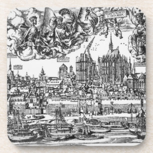 Porta-copo Vista geral da água de Colônia, 1531 (gravura)