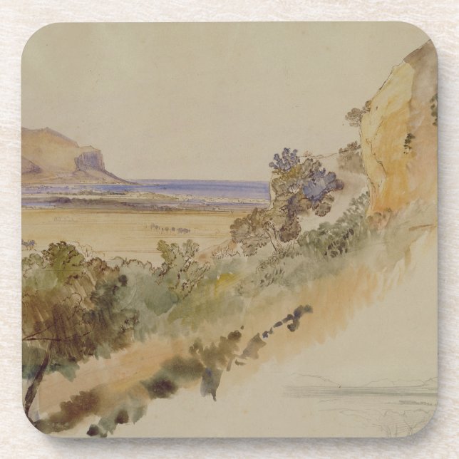 Porta-copo Vista perto de Palermo, 1847 (caneta & tinta com (Frente)