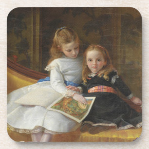 Porta-copo Vitoriana Vítiorizada Duas Jovens Meninas