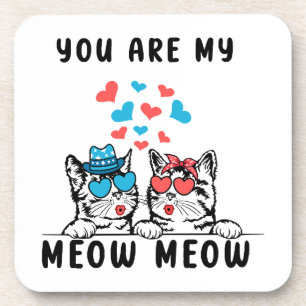 Porta-copo Você É Meu Casal Gato Meow Meow Dia dos Namorados
