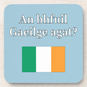 Porta-copo Você fala irlandês? Em irlandês. Sinalizador