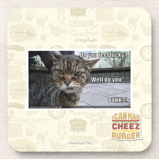 Porta-copo Você sente afortunado? (Frente)