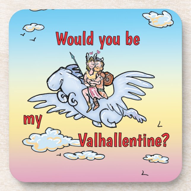 Porta-copo Você seria meu Valhallentine? (Frente)