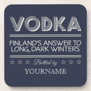 Porta-copo VODKA custom color coasters