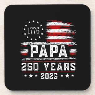 Porta-copo Vovô Americano Bandeira dos EUA 250 Anos 4 de Julh