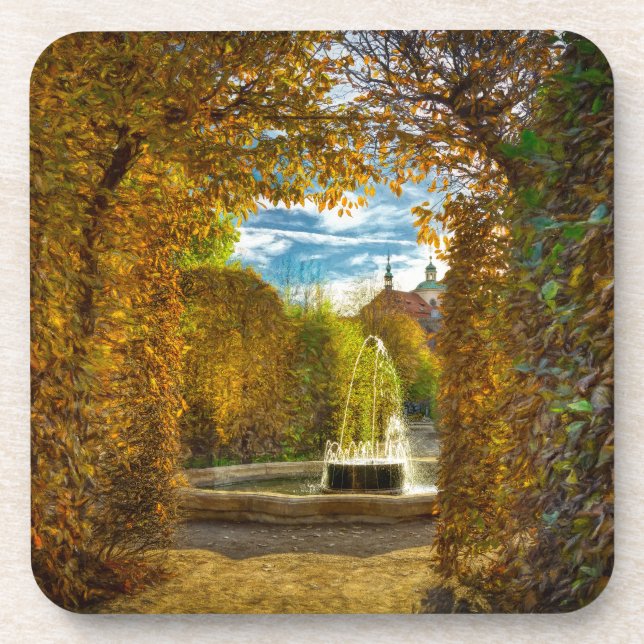 Porta-copo Waldstein Garden Fall Hard Plastic Coaster (Frente)