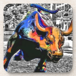 Porta-copo Wall Street Bull