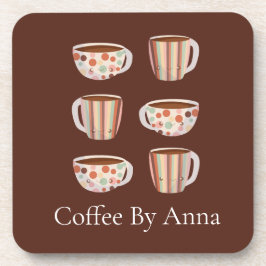 Porta-copo Warm Circle Pattern On Cups Of Coffee