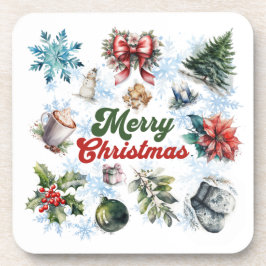 Porta-copo Watercolor Natal