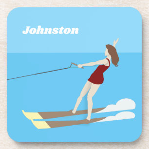 Porta-copo Waterski, estilo Vintage
