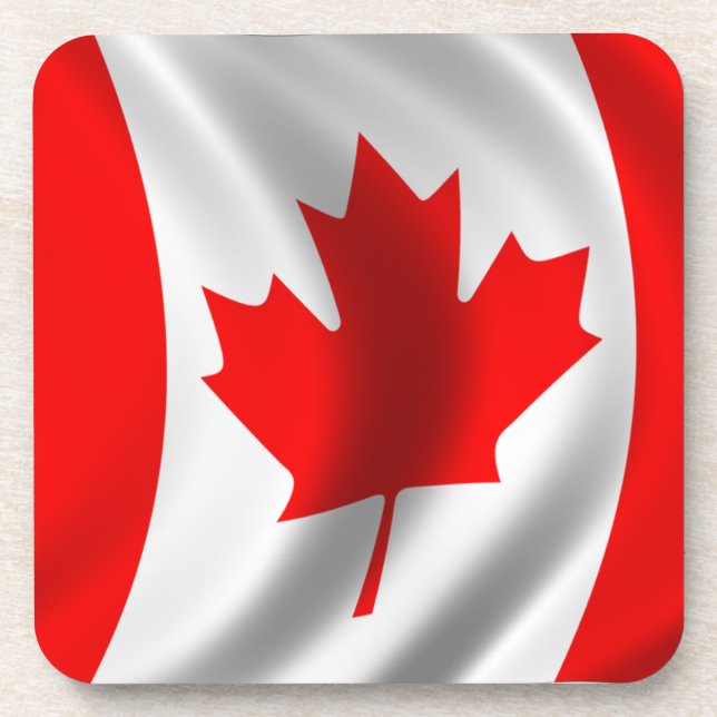 Porta-copo Waving Canadian Flag (Frente)