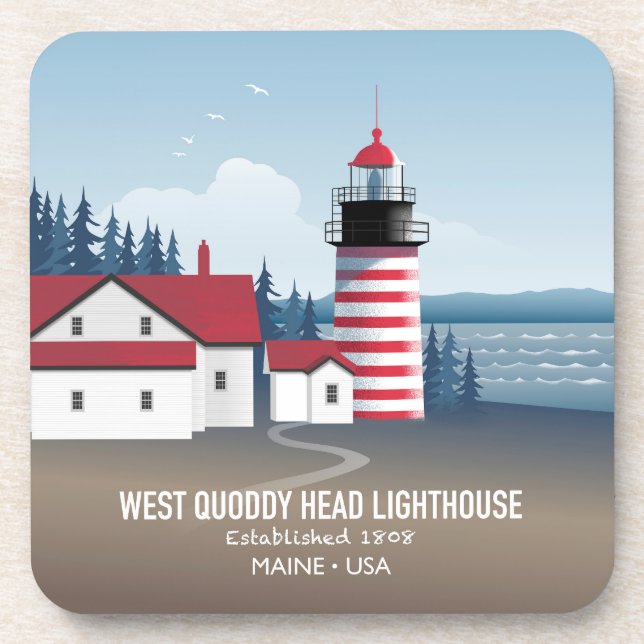 Porta-copo West Quoddy Head Lighthouse (Frente)