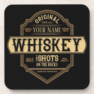 Porta-copo Whiskey personalizado no Bar do rótulo do líquid