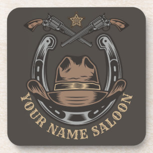 Porta-copo Wild West Revolver Horsferes Western Cowboy Saloon