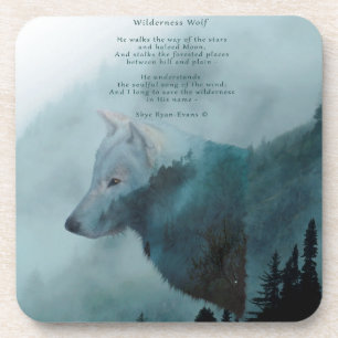 Porta-copo Wilderness Wolf & Eco Poem