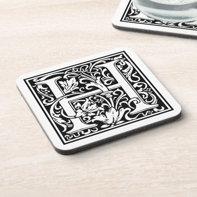 Porta-copo William Morris Alphabet "H" (Left Side)