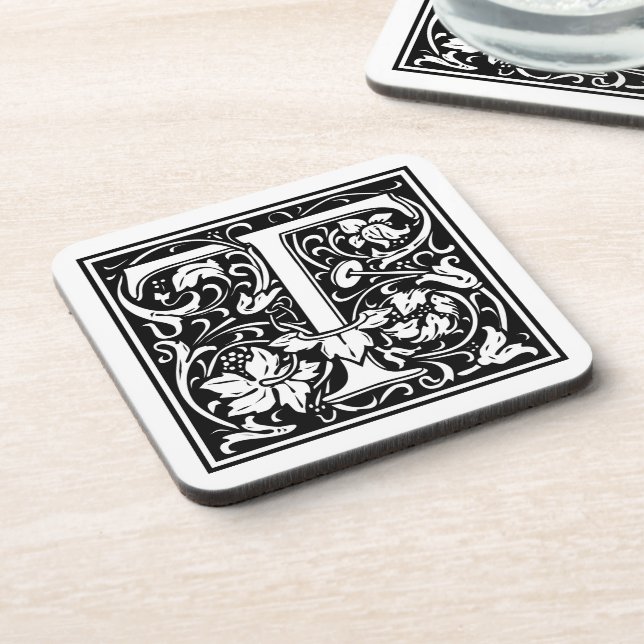 Porta-copo William Morris Alphabet "T" (Left Side)