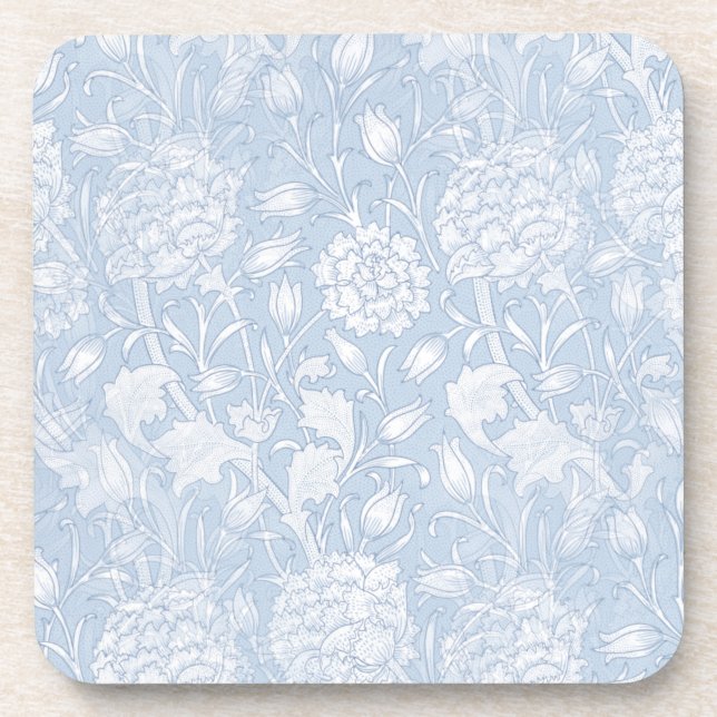 Porta-copo William Morris Floral Patterno em Azul (Frente)