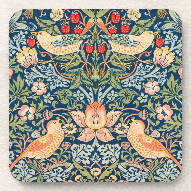 Porta-copo William Morris Strawberry Thief Design (Frente)